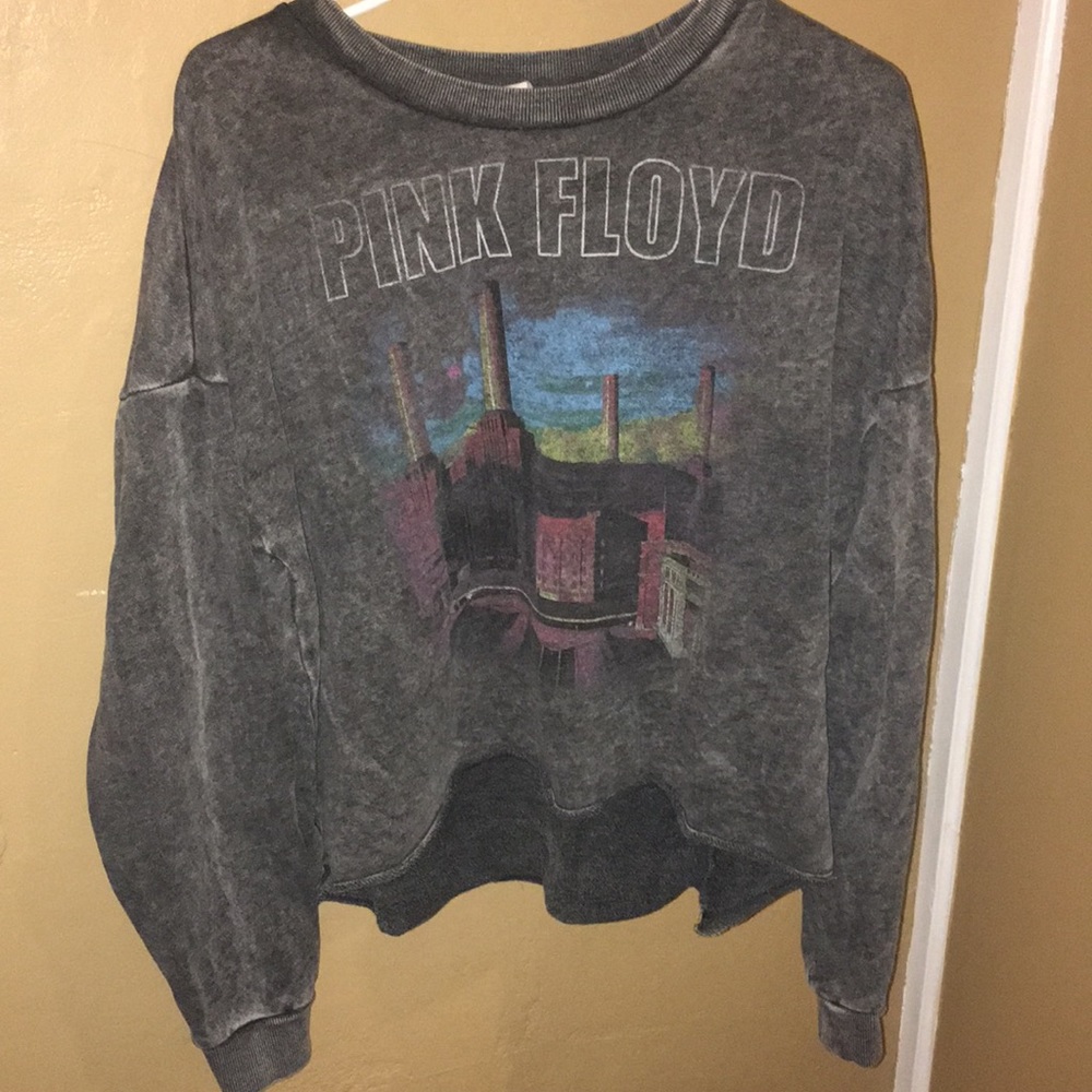 Pink Floyd Band Tee Crop Sweatshirt Vintage Look